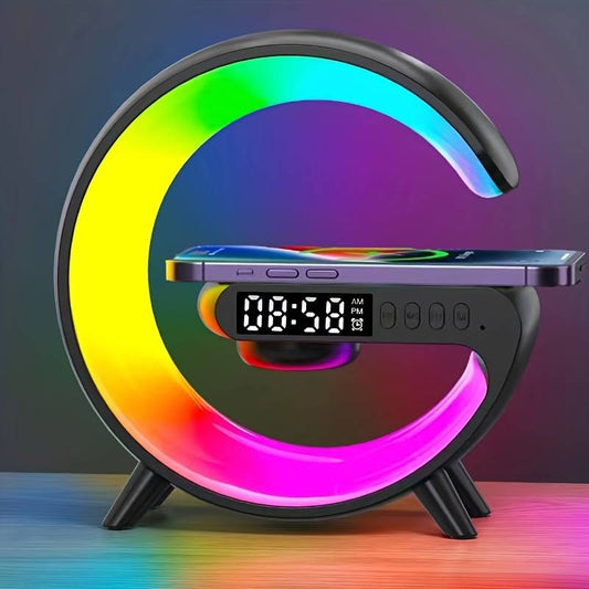 Smart Alarm Clock Speaker with Wireless Charging